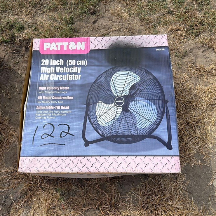 NEW 20" HIGH VELOCITY FAN - 3 SPEED , ADJUSTABLE HEAD NEW SUPPORT EQUIPMENT