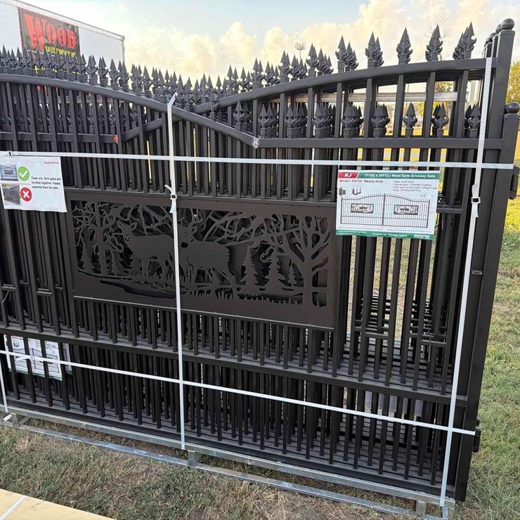 NEW ALLMETAL K0720 20FT. BI-PARTING WROUGHT IRON GATE NEW SUPPORT EQUIPMENT