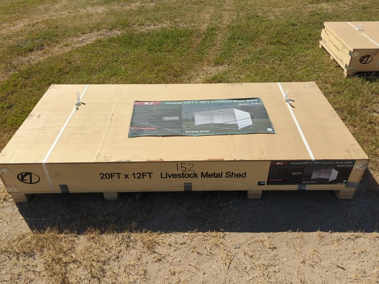 new-allmetal-k1912-20ft.-x-12ft.-metal-livestock-shed-new-support-equipment-image-1