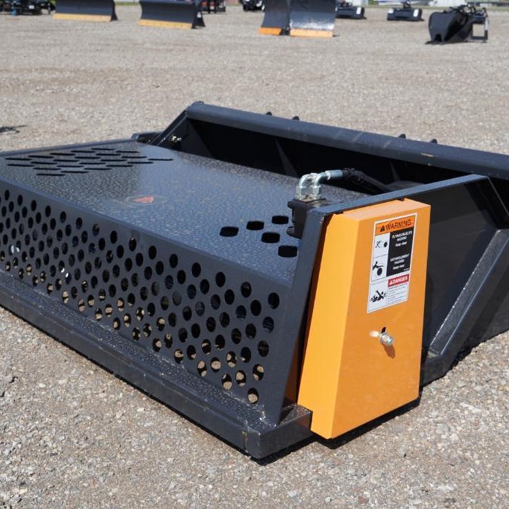 #1427 • New Skid Steer Wolverine Rock Rake Attachment