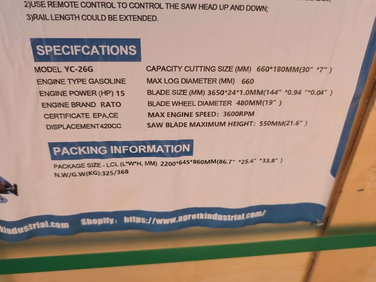 new-agrotk-yc-26g-sawmill---15hp-image-8