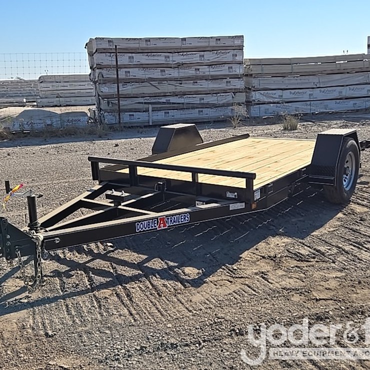 Unused Double A Trailers Single Axle Utility Trailer, 80 x 12 S/A 7000# Drop Axles 1-Brake W/EBA 5x3x1/4 Frame and Tong, 2" Adjustable Bulldog Style Coupler, 7 Way Plug and Wiring, ST235/80R16 Tires 10Ply