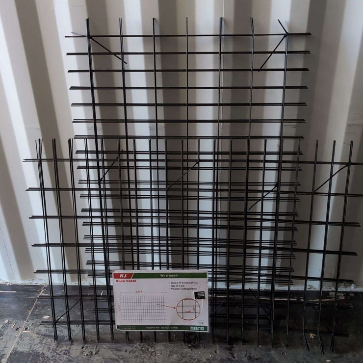 10 Pieces - KJ Powder Coated Black Wire Mesh - 3.1 ft (H) x 4.5 ft (L)