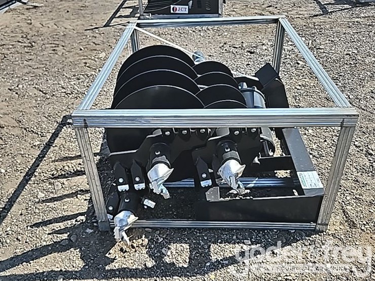 unused-jct-hydraulic-auger-drive,-bits,-qa-9",12",-18"-alloy-bits-to-suit-skidsteer-image-6