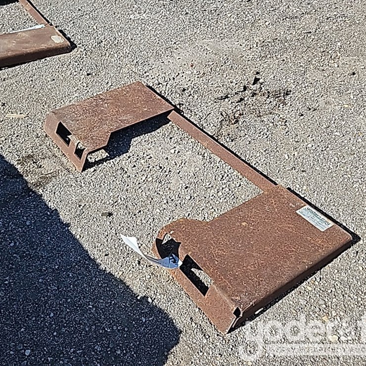 Unused Thick Quick Tach Cut Out Mount Plate to suit Skidsteer
