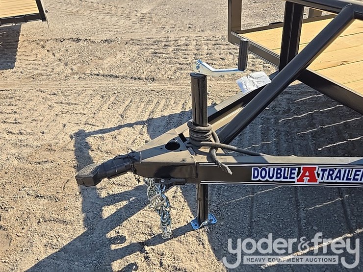 unused-double-a-trailers-tandem-axle-utility-trailer,-83-x-16-t/a-3500#-7000-gvwr.-2-3/8-pipe-top,-4"-wrap-tonuge,-2"-ram-coupler,-st205/77r15-on-5-hole-rim,-ramp-lip-tail-board-holder-image-13