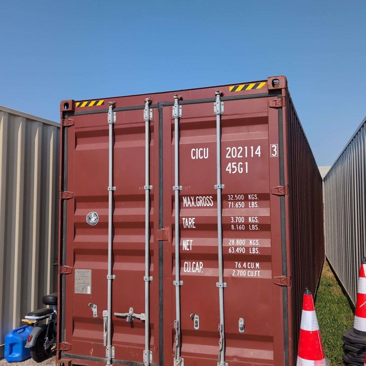 40 Ft Shipping Container - CICU20211445G1- Maroon Color