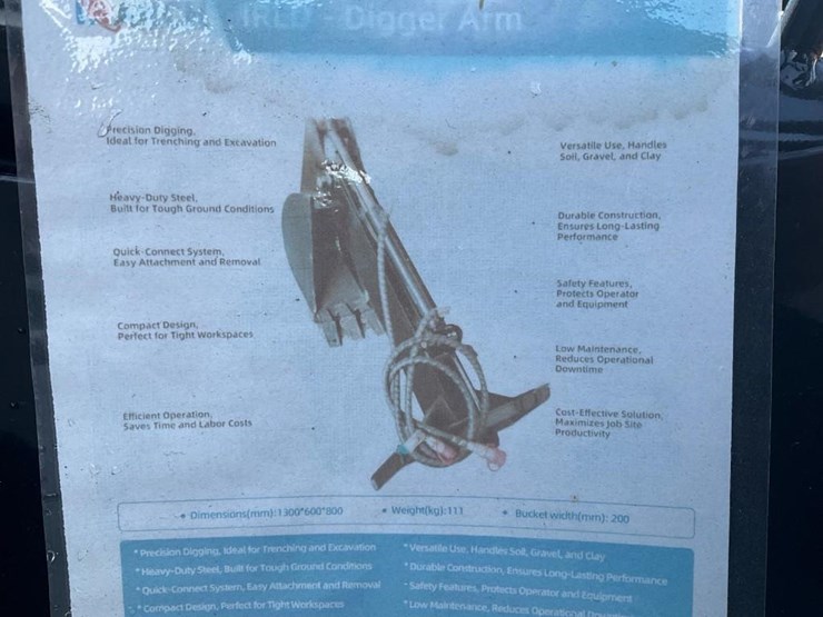 #1350-•-unused-mini-skid-steer-digger-arm-image-4