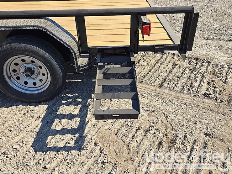 unused-double-a-trailers-tandem-axle-utility-trailer,-83-x-16-t/a-3500#-7000-gvwr.-2-3/8-pipe-top,-4"-wrap-tonuge,-2"-ram-coupler,-st205/77r15-on-5-hole-rim,-ramp-lip-tail-board-holder-image-17