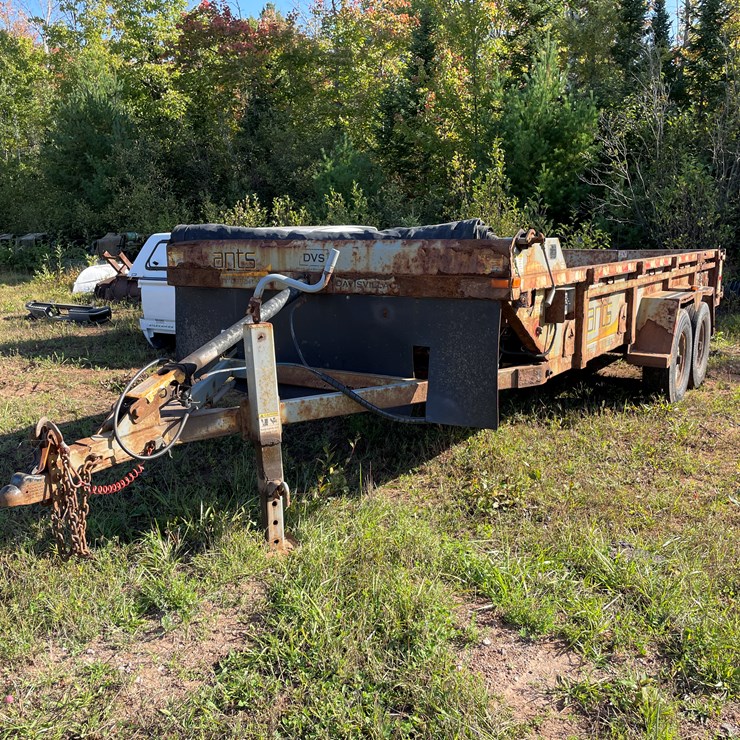 #602 • 2016 DVS/ANTS 16' Live Bottom Floor/Dump Trailer (Has MI Title) (Chassell, MI)