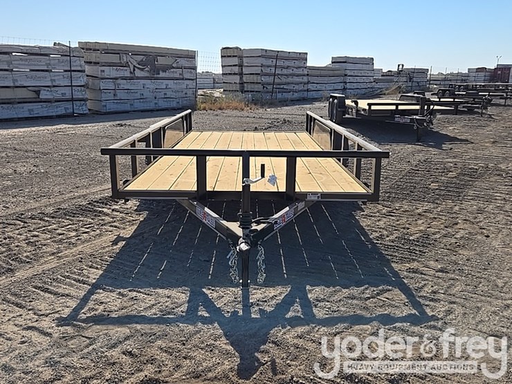 unused-double-a-trailers-tandem-axle-utility-trailer,-83-x-16-t/a-3500#-7000-gvwr.-2-3/8-pipe-top,-4"-wrap-tonuge,-2"-ram-coupler,-st205/77r15-on-5-hole-rim,-ramp-lip-tail-board-holder-image-8
