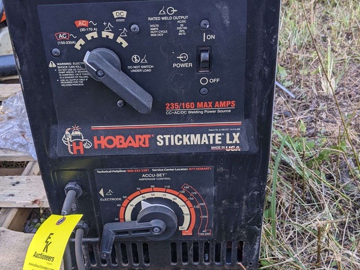 HOBART STICKMATE LX AC/DC STICK WELDER Lot 13, ATHENS FALL EQUIPMENT