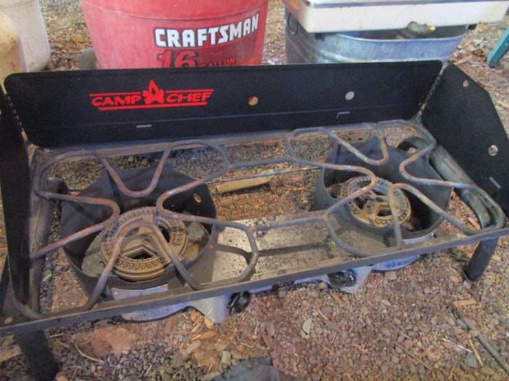 5425 • Camp Chef TwoBurner LP Outdoor Stove Lot 5425, John Deere