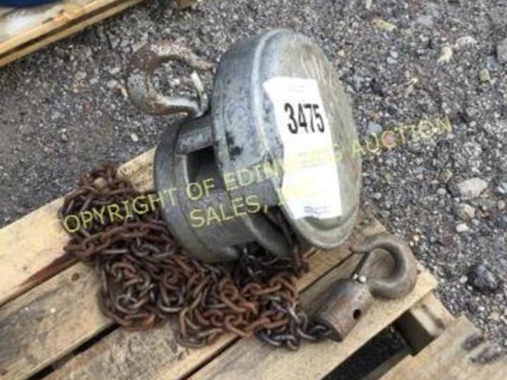 E. 1/2 TON CHAIN BLOCK Lot 3475, ONLINE CONSIGNMENT AUCTION, 10/21