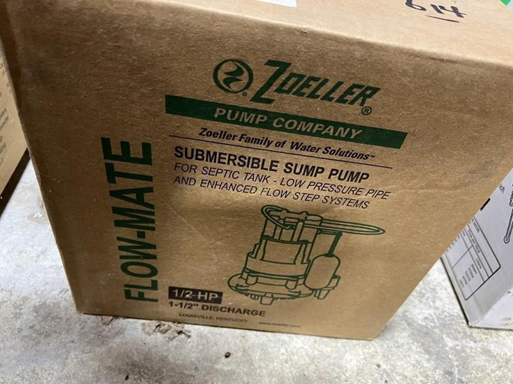 Zoeller .5HP Sump Pump Lot 614, Foster Estate & Fosters Septic And