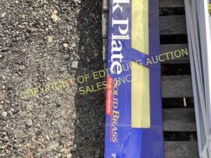 C Solid brass kick plate 8inch x 34 inch Lot 3197, ONLINE