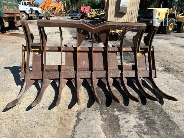 9' ROOT RAKE FOR WHEEL LOADER Lot 458, Sox and Sons Construction