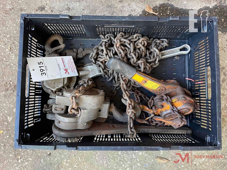 CRATE OF (2) 3 /4 TON COFFING LEVER CHAIN HOIST & by Joey Martin Auctioneers LLC Auction Resource