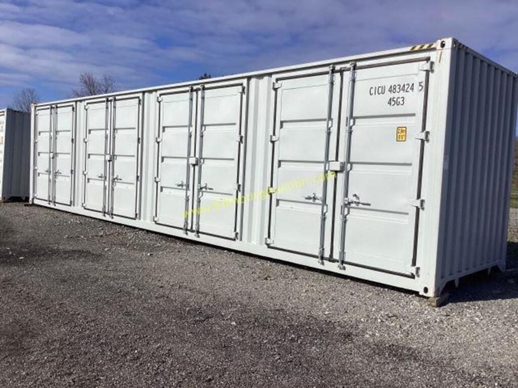 40' High cube multi door storage container by Edinburg Auction Sales