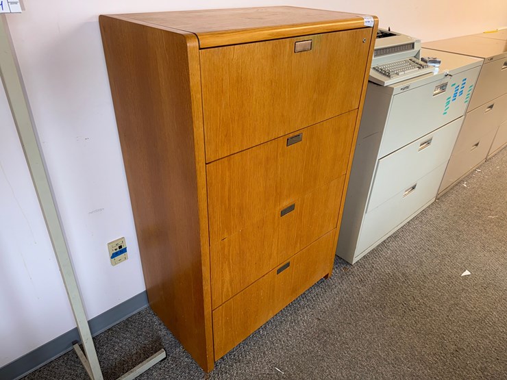 216 • 4Drawer Wood Filing by GRS Auction Services Auction
