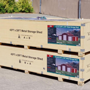 KJ Heavy Duty 42' x 30' Metal Storage Shed, M/N K4230G, Unused