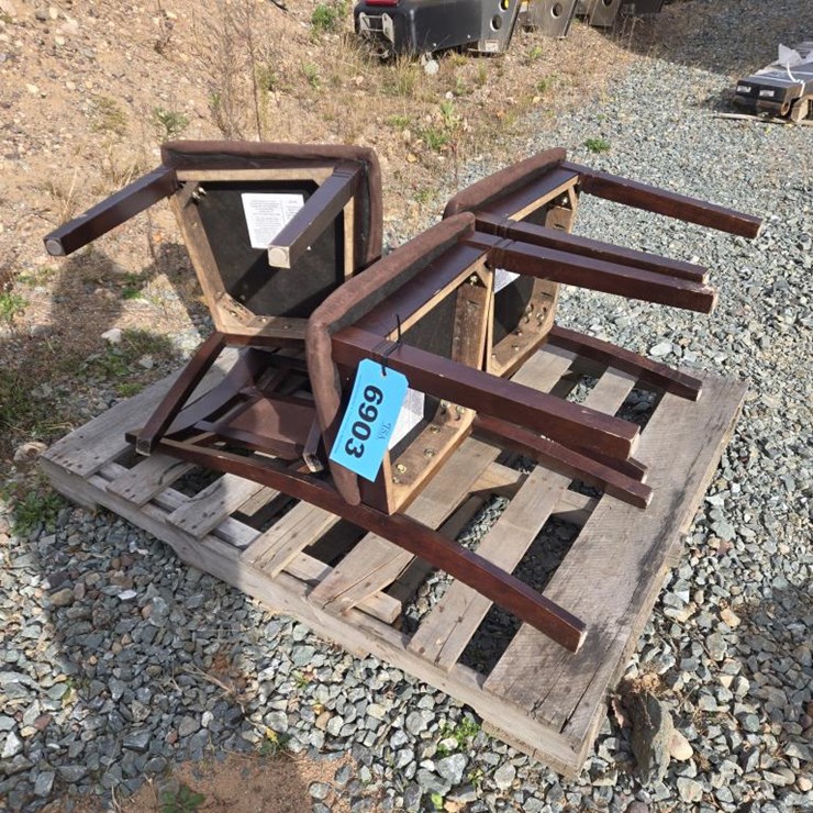 #6903 • (3) Wooden Chairs