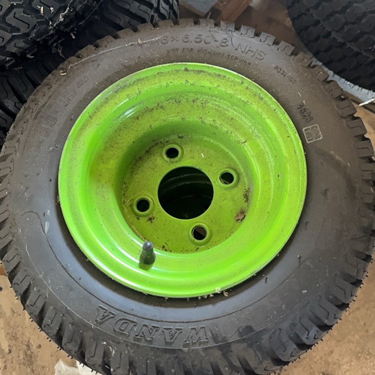 new Pair of 16x6.50-8 Tire With 4 Lug Wheel