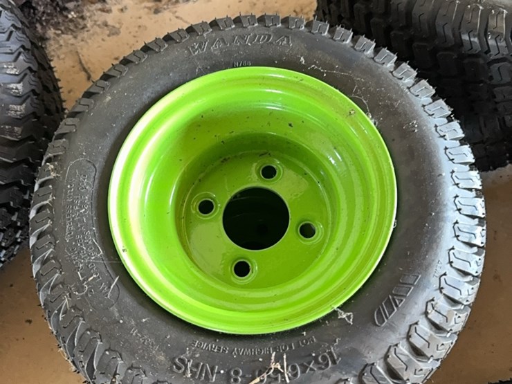 new-pair-of-16x6.50-8-tire-with-4-lug-wheel-image-1