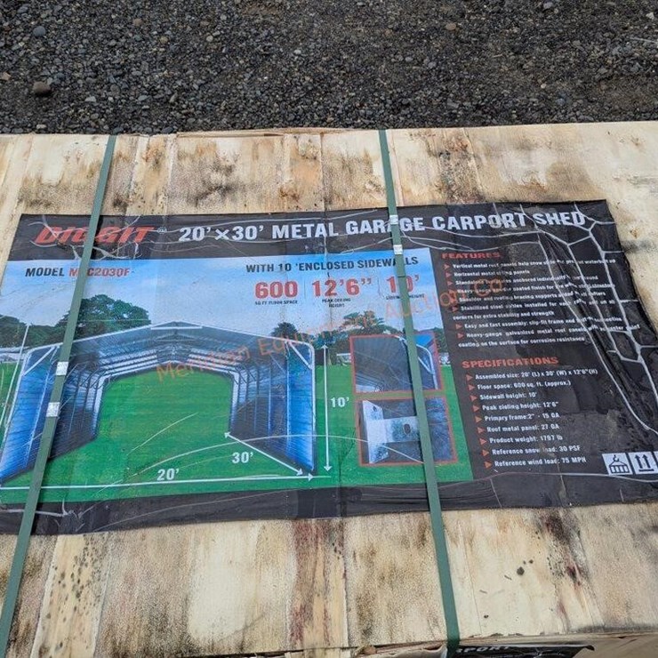 All Steel 20' x 30' Steel Carport