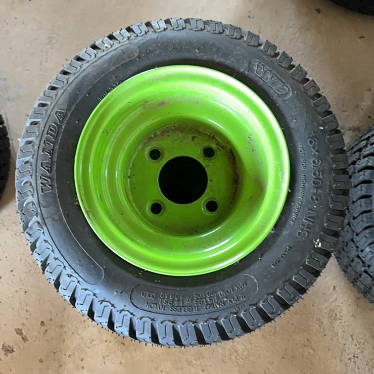 new Pair of 16x6.50-8 Tire With 4 Lug Wheel