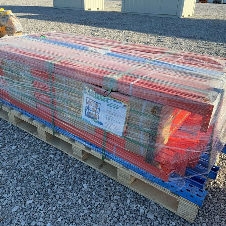 X 6 sections (40’ total) heavy duty metal storage shelves