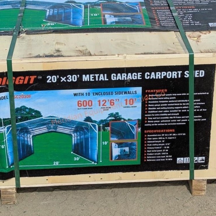 All Steel 20' x 30' Steel Carport