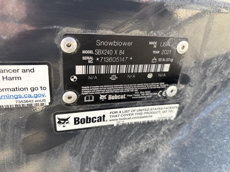 #5085-•-2021-bobcat-sbx240-84"-skid-steer-snow-blower-image-13