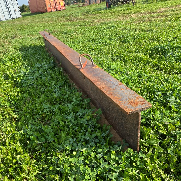 #1635 • 15' Steel I Beam with lift hooks