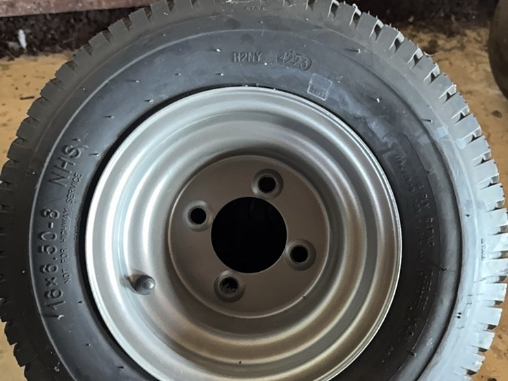 new-pair-of-16x6.50-8-tire-with-4-lug-wheel-image-1
