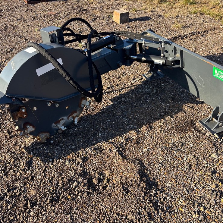 Raytree Skid Steer Stump Grinder, Appears to be unused.