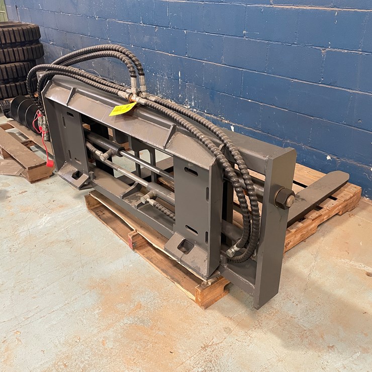 #7232 • Skid Steer Quick Attach Forks with Side Shift