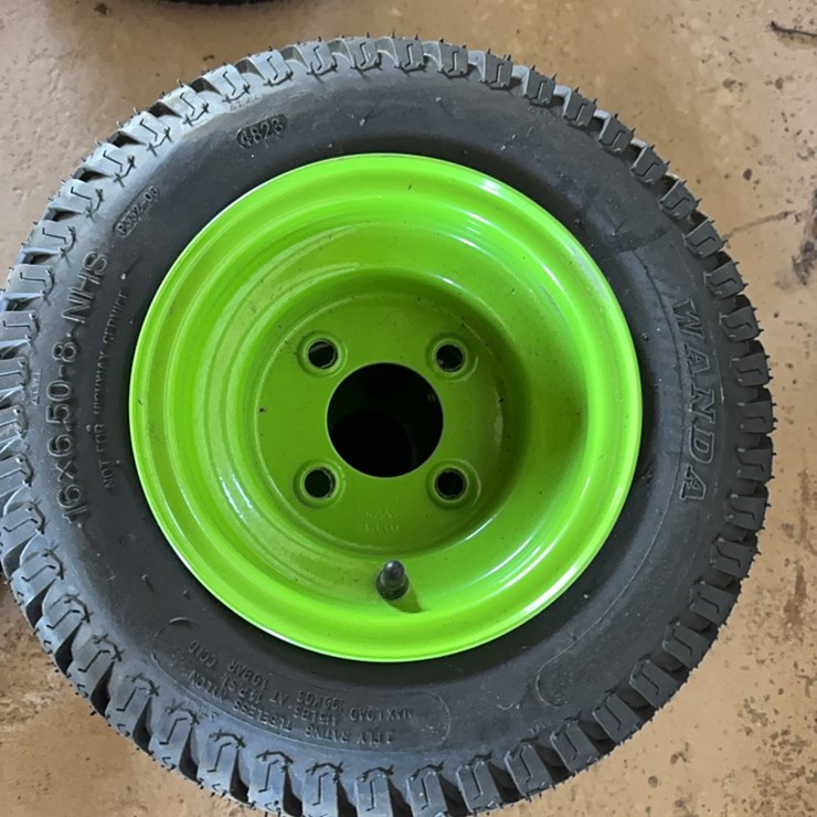 new Pair of 16x6.50-8 Tire With 4 Lug Wheel