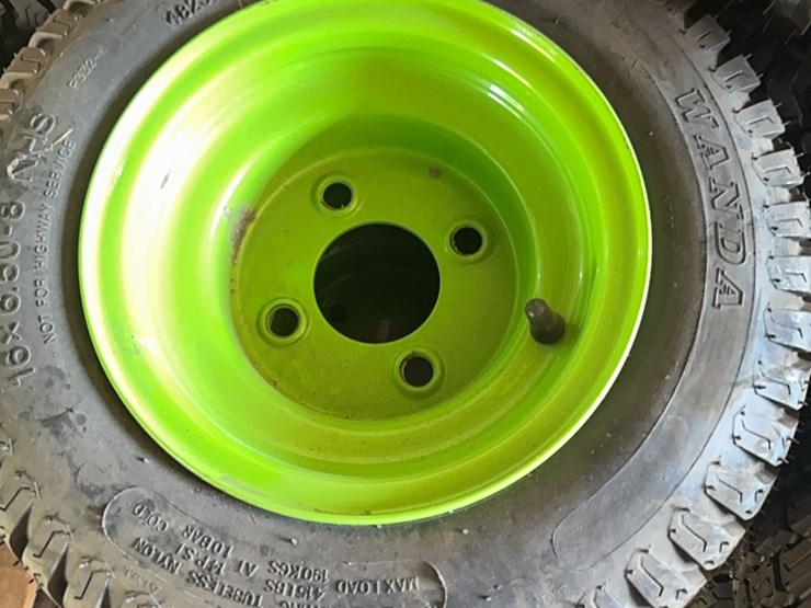 new-pair-of-16x6.50-8-tire-with-4-lug-wheel-image-1