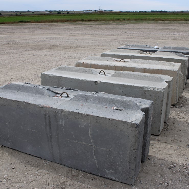 #4005 • #4005 Concrete Blocks 2ft x 2ft x 6ft, Aprox. 2,800 pounds each, stackable with chain/strap loops.