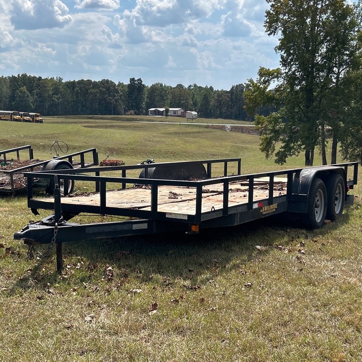 #422 • 18ft x 77in Lawrimore Wrap Tongue Trailer