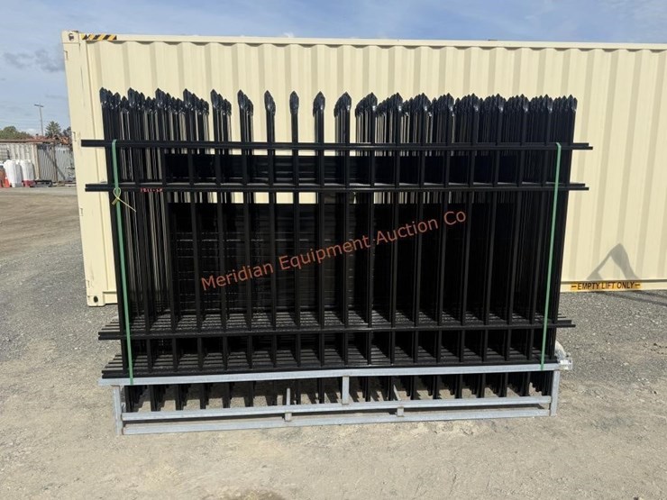 10'-x-7'-wrought-iron-style-steel-site-fence-image-1