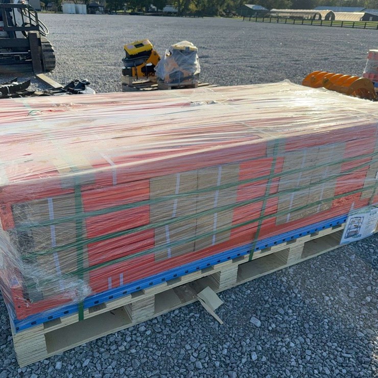 x 6 sections (40' total) heavy duty metal storage shelves