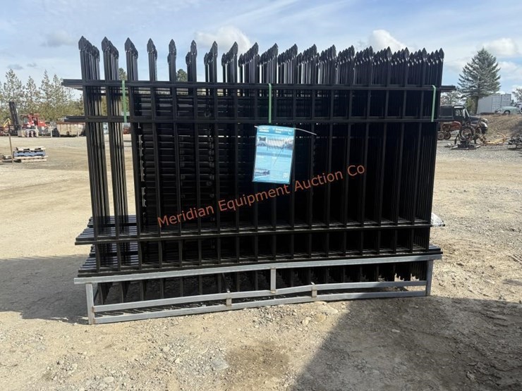 10'-x-7'-wrought-iron-style-steel-site-fence-image-1