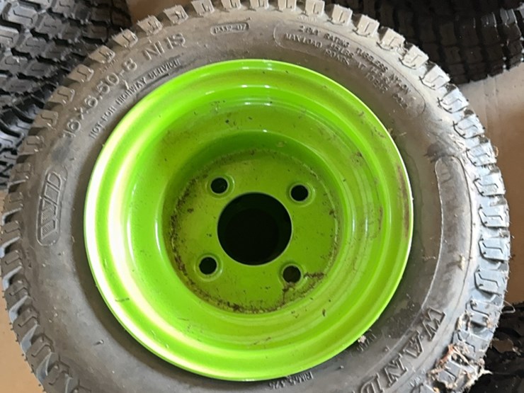new-pair-of-16x6.50-8-tire-with-4-lug-wheel-image-1