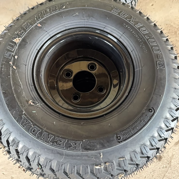 new Pair of 20x10-8 Tire With 4 Lug Wheel