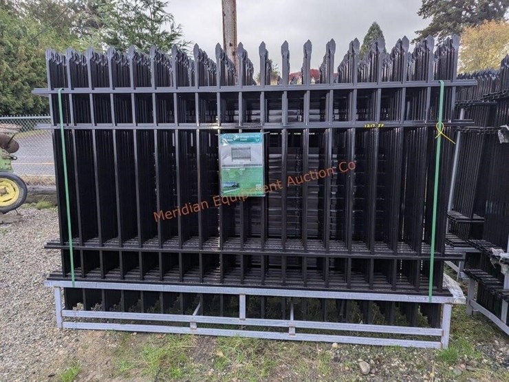 10'-x-7'-wrought-iron-style-steel-site-fence-image-1
