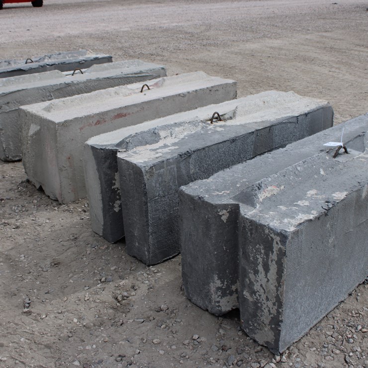 #4001 • #4001 Concrete Blocks 2ft x 2ft x 6ft, Aprox. 2,800 pounds each, stackable with chain/strap loops.