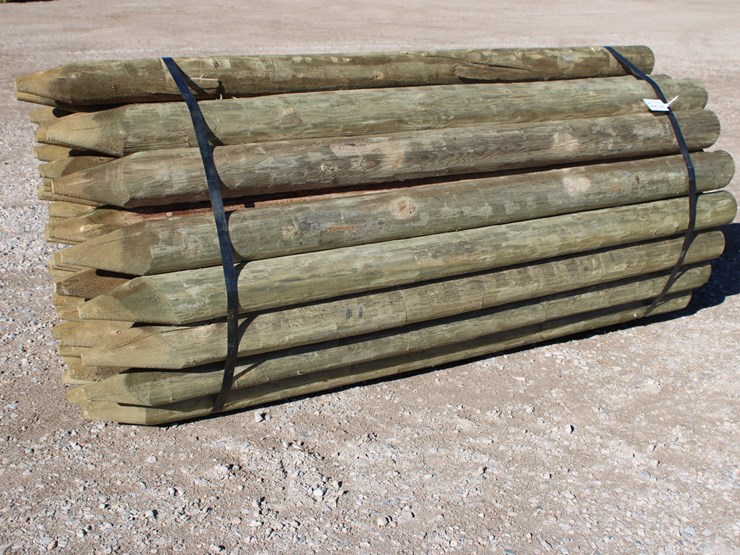#4243-•-#4243---treated-posts---5-6-in-x-8ft-pointed-ends-image-1