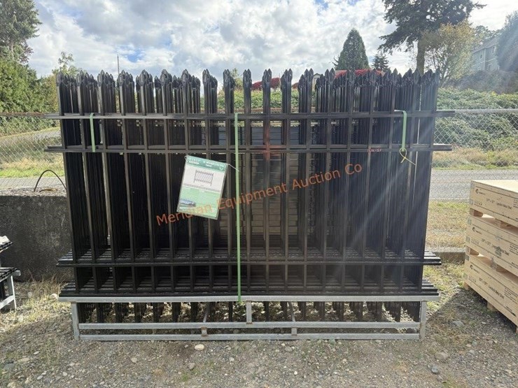 10'-x-7'-wrought-iron-style-steel-site-fence-image-1